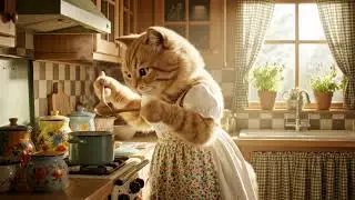 Meow! Cat in kitchen