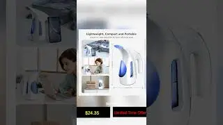 HiLIFE Steamer for Clothes, Portable Handheld Design, 240ml Big Capacity, 700W, Strong Penetrat
