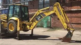 Погрузка экскаватора погрузчика komatsu wb93r5