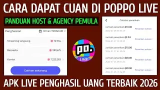 Cara Dapat Cuan Di Poppo Live || Panduan Host & Agency Pemula