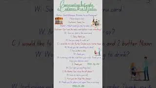Conversation between a customer & a waiter #shorts #viral #englishgrammar #english #short #ytshort