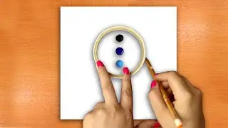 How to Draw a Couple Under The Moonlight / Acrylic Painting Tutorials / step by step