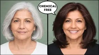 Shiny Dark Brown Hair Naturally 🤎 Grey Hair Cover With Homemade Dye Recipe | Dr Madiha Bhayani