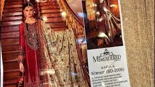 Maria B Mbroidered Wedding Edition Maroon BD-2006