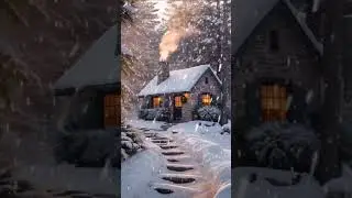 Ultimate Cozy Winter Soundscape in a Snowy Cottage #shorts
