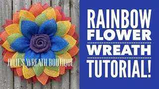 DIY Rainbow Wreath / DIY Flower / How to Make a Wreath / How to Make a Rose
