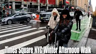Times Square NYC Winter Afternoon Walk &mdash; December 19, 2025 | Holiday Season Street Tour