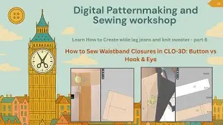 Wide Leg Jeans in CLO 3D &ndash; Part 6   Waistband Closures  Button vs Hook & Eye
