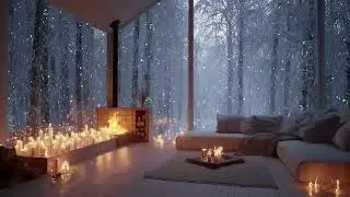 ❄️🎼Peaceful Snowy Night Piano | Cozy Fireplace Ambience for Study, Work and Calm