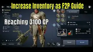 Black Desert Mobile: Increase Inventory & CP to 3100 as F2P
