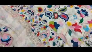 Digital flower print chinon fabric new stuff latest design new article 