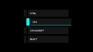 List items glowing hover effect using html and css