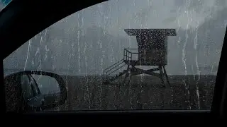 Finding Shelter in a Car During a Heavy Rainstorm - Cozy Sounds for Sleeping, Overcoming Insomnia
