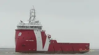 X-BOW offshore supply ship VOS PARTNER PDBU IMO 9709128 inbound Emden timelapse ULSTEIN PX 121