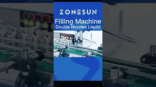 ZONESUN ZS-DPYT200 Small Glass Bottle Perfume Filling Machine with Conveyor  #mesinpengisi