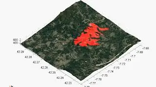 Wildfire spread forecast,  Bet&aacute;n - Ba&ntilde;os de Molgas (Spain) 15/10/2017