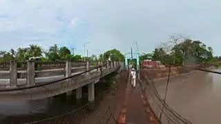 Old hanging bridge of Gainza. 