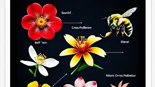 self and cross pollination diagram# easy step wise diagram# grade 5 th sci diagram#easydrawing