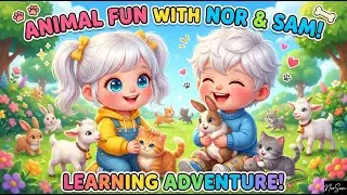Nor & Sam's Fun Animal Adventure  Learning with Kittens, Goats, & Rabbits!