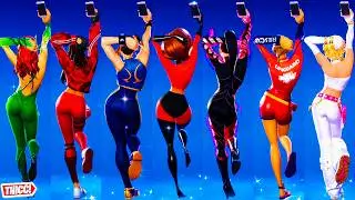 Fortnite Red Carpet Emote Showcase With Top Thicc Girl Skins 🍑 New Battlepass Dance 😜 Sexy Catwalk