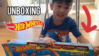 UNBOXING || HOT WHEELS FCF18 Power  Shift Raceway Track Set || Hot Wheels