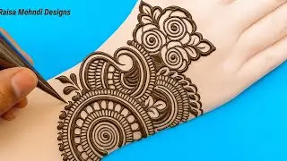 Circle wali mehandi/Full hand mehndi/Back hand mehndi design/Flower mehndi design
