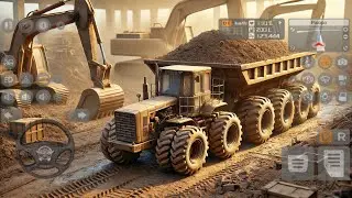 Heavy Equipment Simulator: Bulldozer and Tractor Loading Action