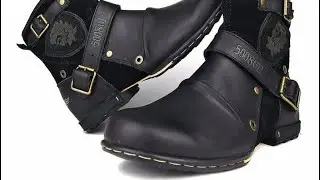 OTTO ZONE Top Quality Handmade Genuine Cow Leather Ankle Boots Fashion Martin Boots @shopatronics