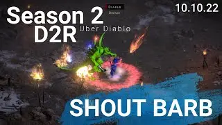 Shout Barb Season 2 Uber Diablo Kill
