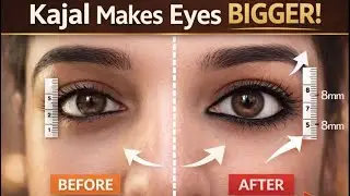 Thin vs Thick Kajal | Applying Kajal Makes Eyes Look Bigger or Smaller? 👀