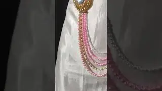 🖤beautiful saree pin making at home🏠new jewellery design🌈party wear🌈wedding wear🌉stylish saree pin💜🌍