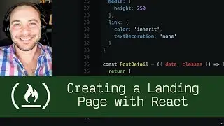 Creating a Landing Page with React  (P5D88) - Live Coding with Jesse