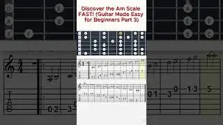Discover the Am Scale FAST! (Guitar Made Easy for Beginners White Note Part 3)  #shortyoutube