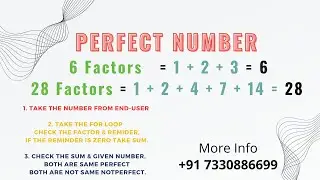 Java  Number Programs ||   Perfect Number || PERFECT NUMBER ||  Ratan Sir || Like Comment Subscribe