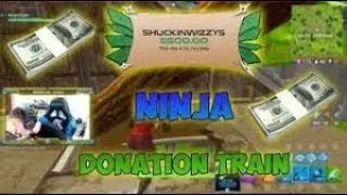 Ninja gets Emotional after getting donated 50k (Insane Donation Train)