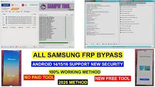 SAMSUNG FRP BYPASS ANDROID 14/15/16 FREE METHOD/GMAIL LOCK REMOVE SAMSUNG ALL MODEL FRP UNLOCK 2026