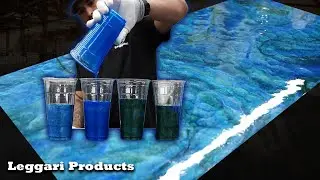 How To Transform Epoxy into Blue Granite | Blue Epoxy Project | Leggari