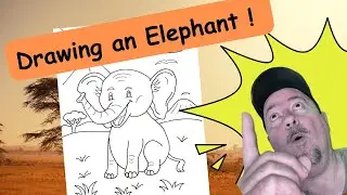 Drawing a Happy Elephant! | African Critters Coloring Book Volume 3