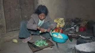 Cooking cauliflower vegetables in the village  ll village life