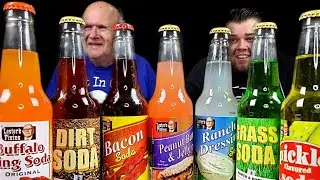 Does Grass Flavored Soda Taste Like Grass? | Let's Find Out | Comparing Nasty Soda To The Real Thing