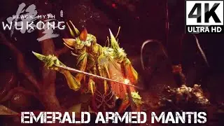 Emerald Armed Mantis Boss Battle in 4K! Black Myth Wukong Intense Fight (60fps)