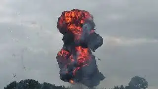 RC plane battle at Weston park international model airshow 2021