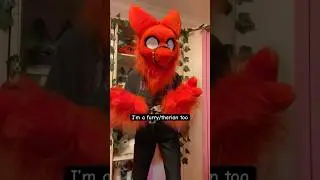 Me when I meet a furry/therian irl #furry #fursuit #fursona #therian