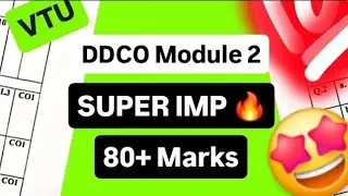 DDCO MODULE 2 SUPER IMPORTANT QUESTIONS💯🤩|BCS302 MODEL PAPER SOLUTION PASSING PACKAGE 22 Scheme #vtu