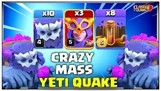 Best Th14 CRAZY Attack | Th14 Yeti Quake Attack Strategy in Clash of Clans