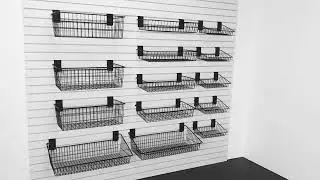 MKE Slatwall - Extra Large Basket Bundle - Garage storage & Slatwall accessories
