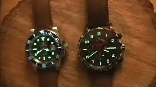 Luminous Watch - Hands and Luminous Bezel: 240,000 / KG Swiss BGW9 Super Luminous Powder, Blue Light