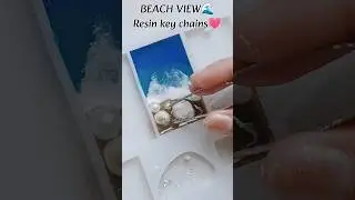 DIY Resin&Epoxy Art BEACH VIEW🌊🌅#shorts #resin #resinart #diy #art #shortsfeed #craft