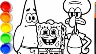 How to draw Spongebob | SpongeBob Patrick Squidward Drawing