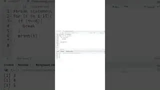 #R  #for #if #break statement